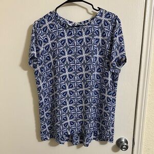 Loft Paisley Floral Button Back Blouse